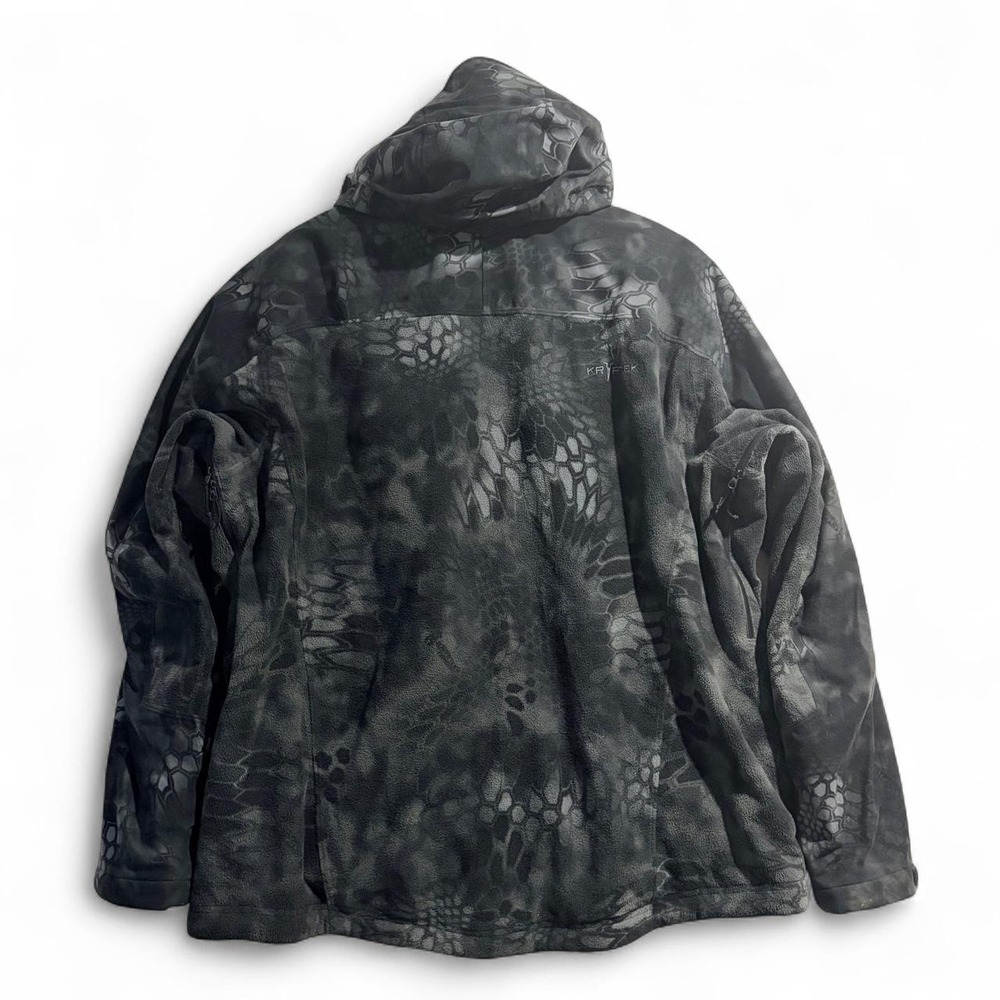 Kryptek Mens Camo Jacket XXL Black Gray Thinsulate Tactical Hooded Fleece - Picture 6 of 8